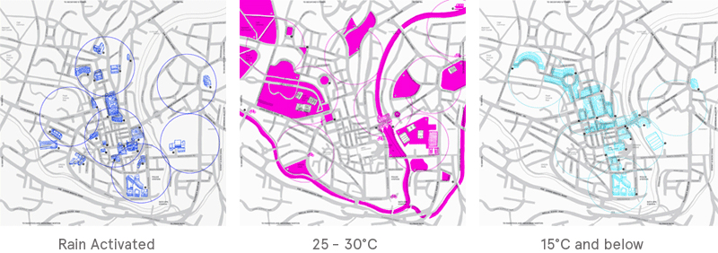 Illustration for article titled Color-Changing Map Shows the Best Attractions Based on the Weather
